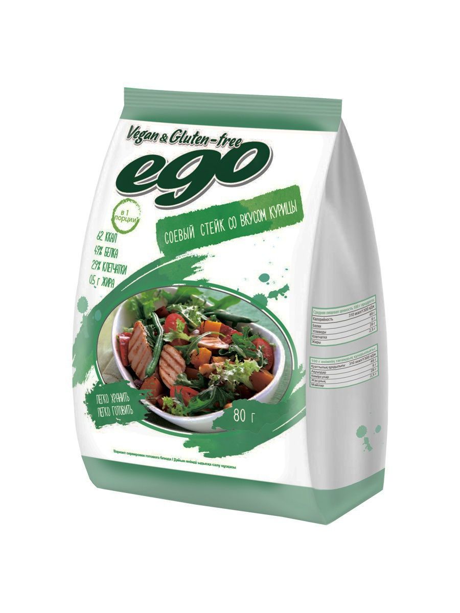 Соевое мясо Куриный стейк Ego Veg&Gluten-free, 80г