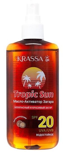 Изображение товара Krassa масло-активатор загара Tropic Sun SPF-20 150мл Krassa масло-активатор загара Tropic Sun SPF-20 150мл фотография